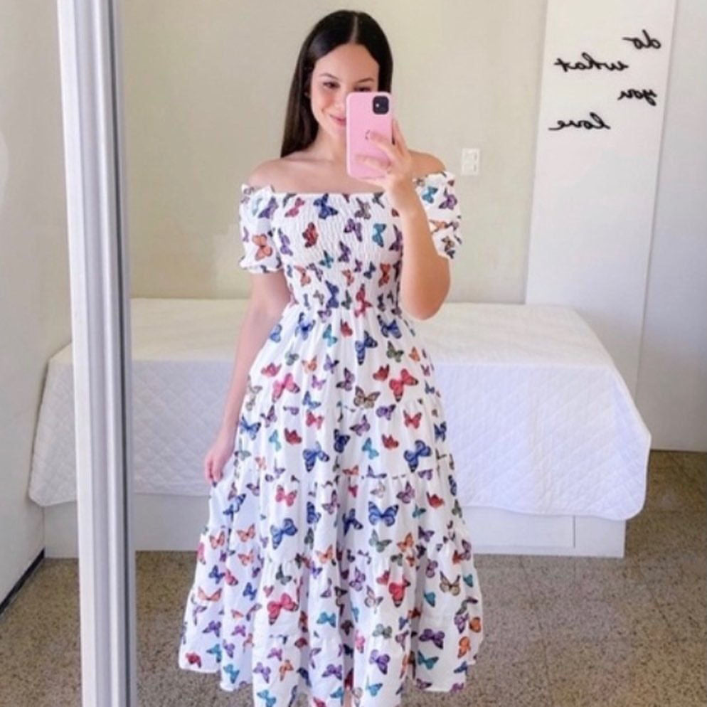 2025 New spring and summer new New 2025 dresses literary fresh printing fashion women's clothing