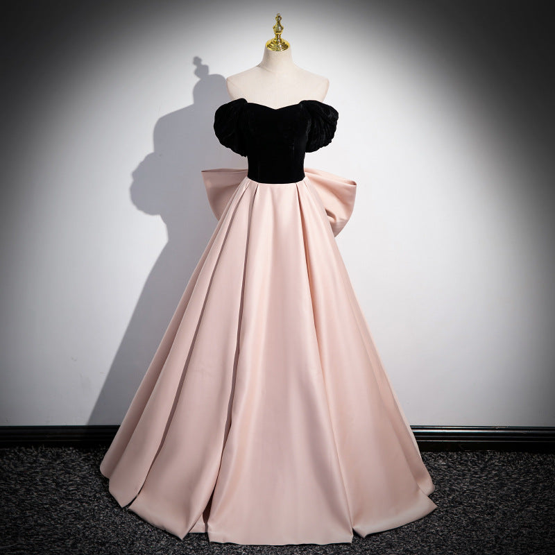 LOVERCCR Evening Dress High-End Affordable Luxury Niche Style High Sense Pink Banquet Annual Meeting Host Solo Vocal Music Art Test