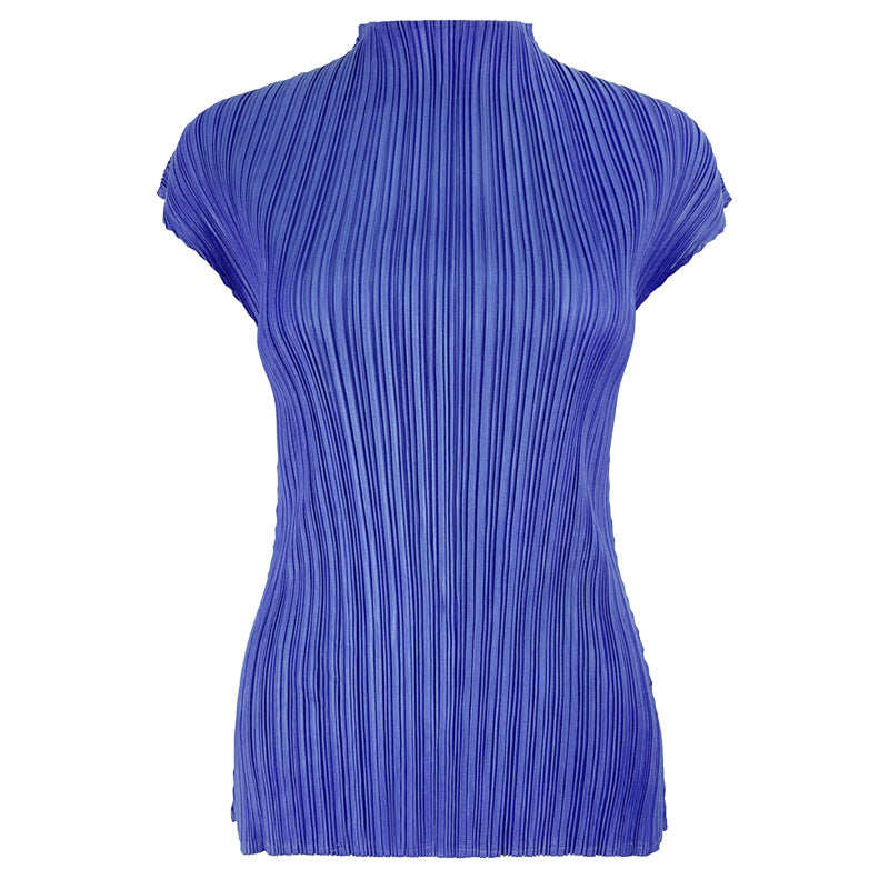 Miyake summer new t-shirt women's Korean version slim top comfortable basic flying sleeve bottoming top