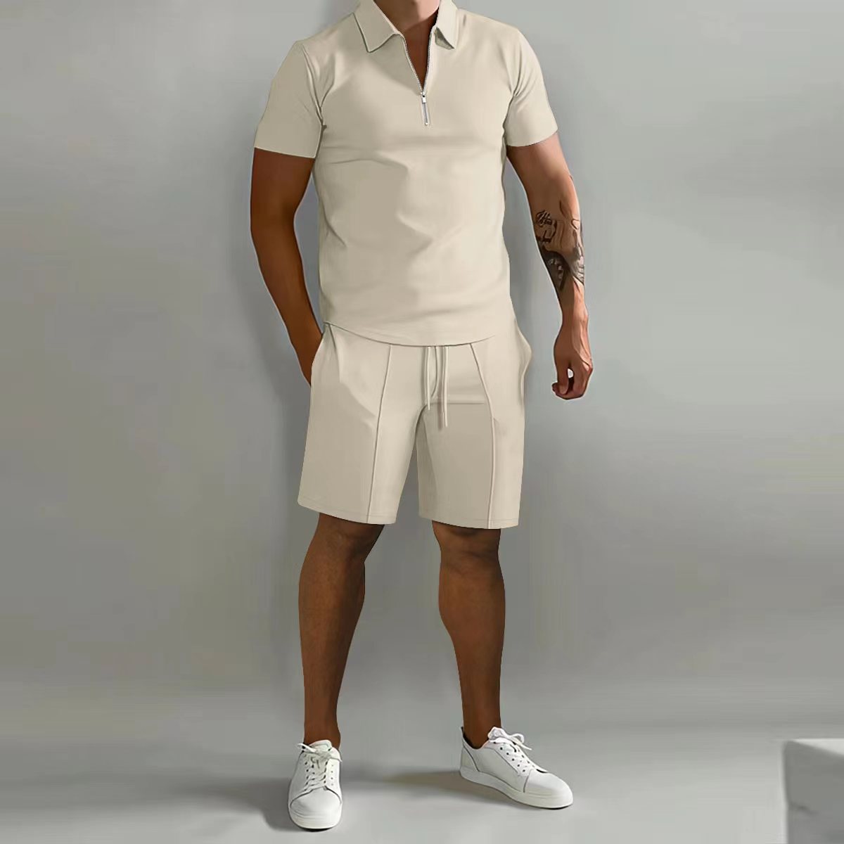 Summer Cross Border Men's Clothing Polo Casual Loose Short Sleeves Shorts Sports Suit