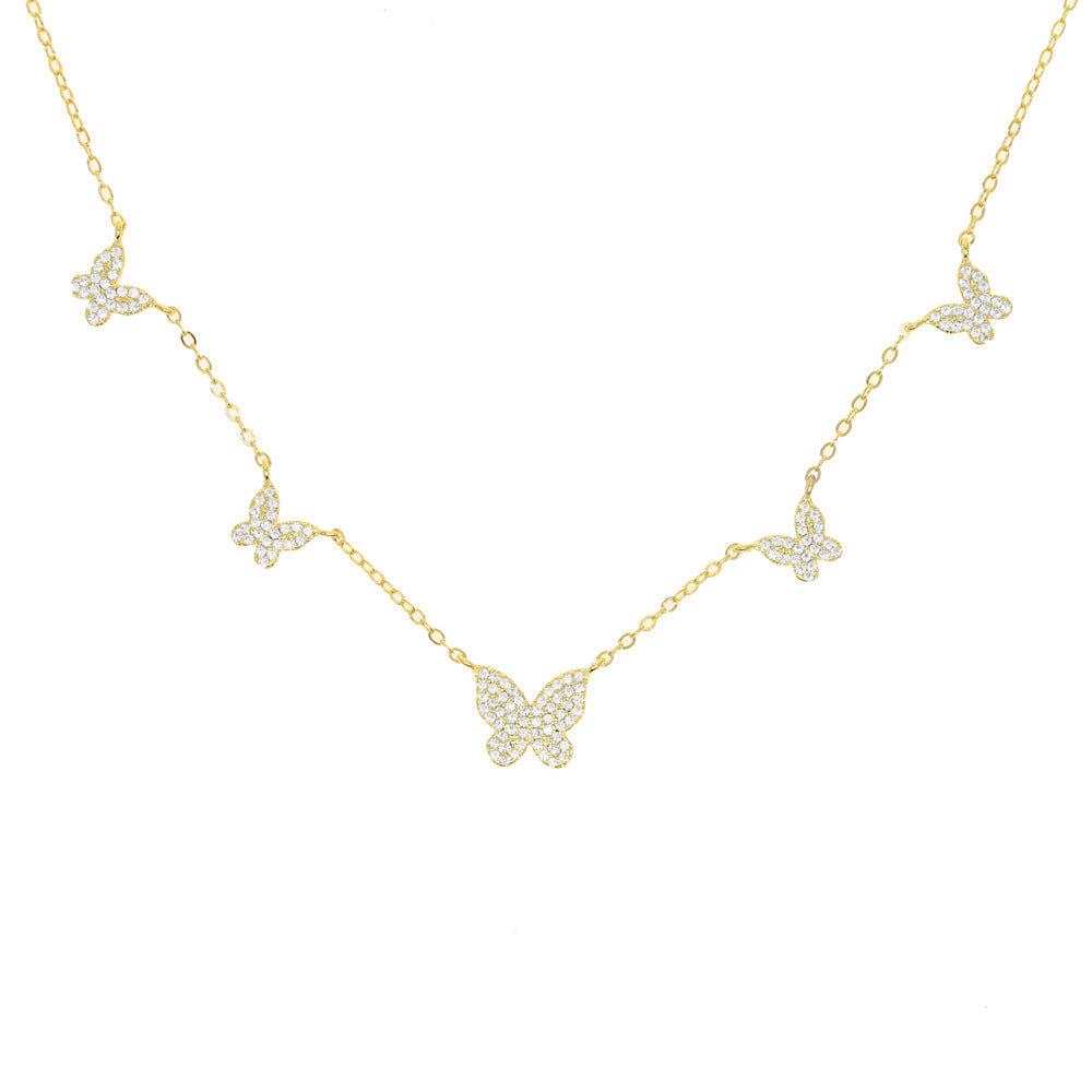New Simple and Versatile Loving Heart Zircon Pendant Necklace Heart-Shaped Collarbone Necklace Daily Matching Fashion Ornament Generation Hair