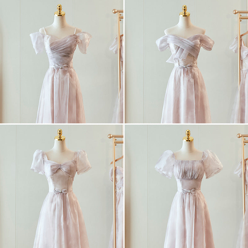 LOVERCCR Bridesmaid Dress New Wedding Summer Niche Senior Sisters Group Host Evening Dress Skirt Female Thin Elegant