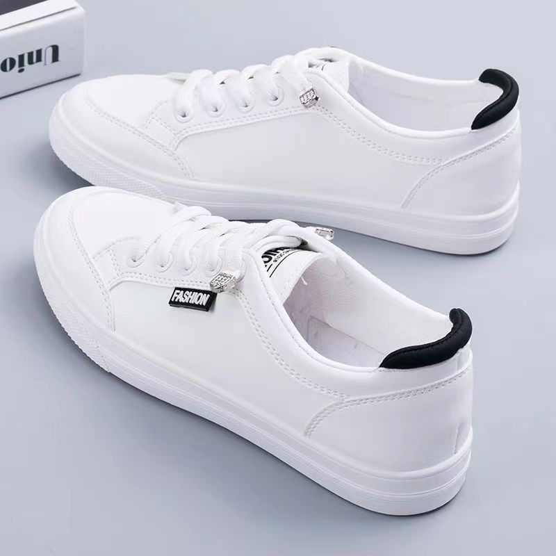 loveccr Wear-Resistant White Shoes Women's Shoes New Spring Versatile Soft Bottom Niche Casual White Shoes Lightweight Non-Slip Sneakers