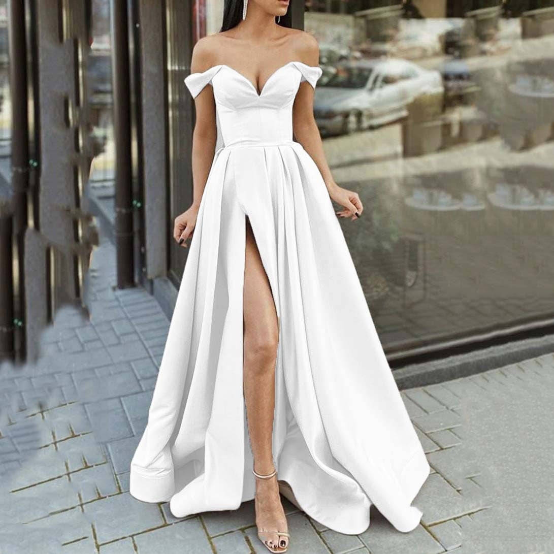 spring new New women's clothing multi-color tube top V-neck backless pendulum dress split-ended sleeveless, long dress