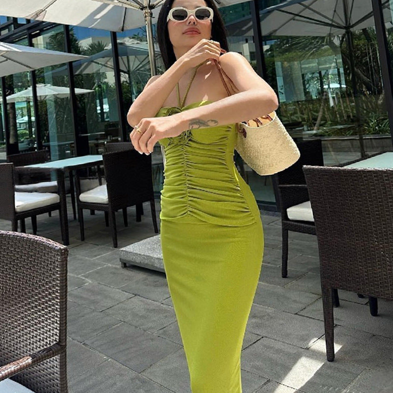 LOVECCR 2025 wind spring summer new cross-border explosive sexy Spice Girl suspender backless dress one piece hair