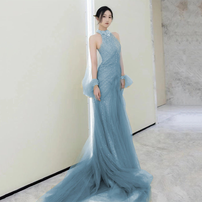 LOVECCR High-End Evening Dress Halter-Style Birthday Party Adult Ceremony Dress Watch Show Daily Party Banquet Evening Dress