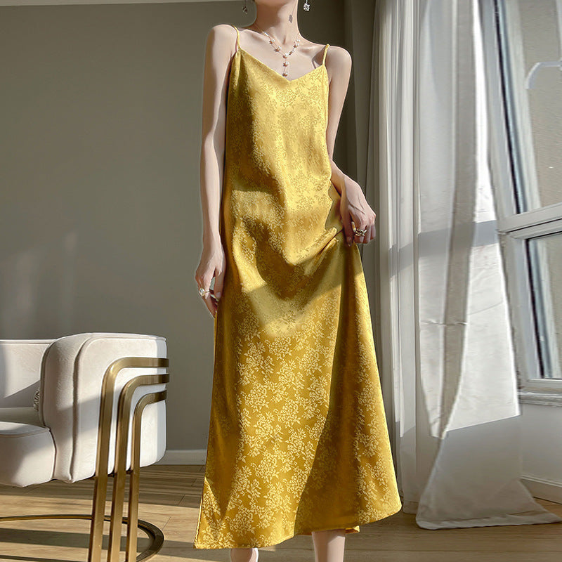 Chinese Style Sling Dress Summer Sexy New Chinese Style Dress Women's Texture Gentle High-Grade Dress