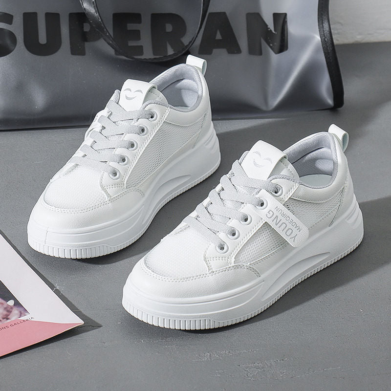 loveccr White Shoes Female New Running Shoes Ins Fashionable Ladies Shoes Korean Style Female Student Leisure Sneaker Fashion Sneakers