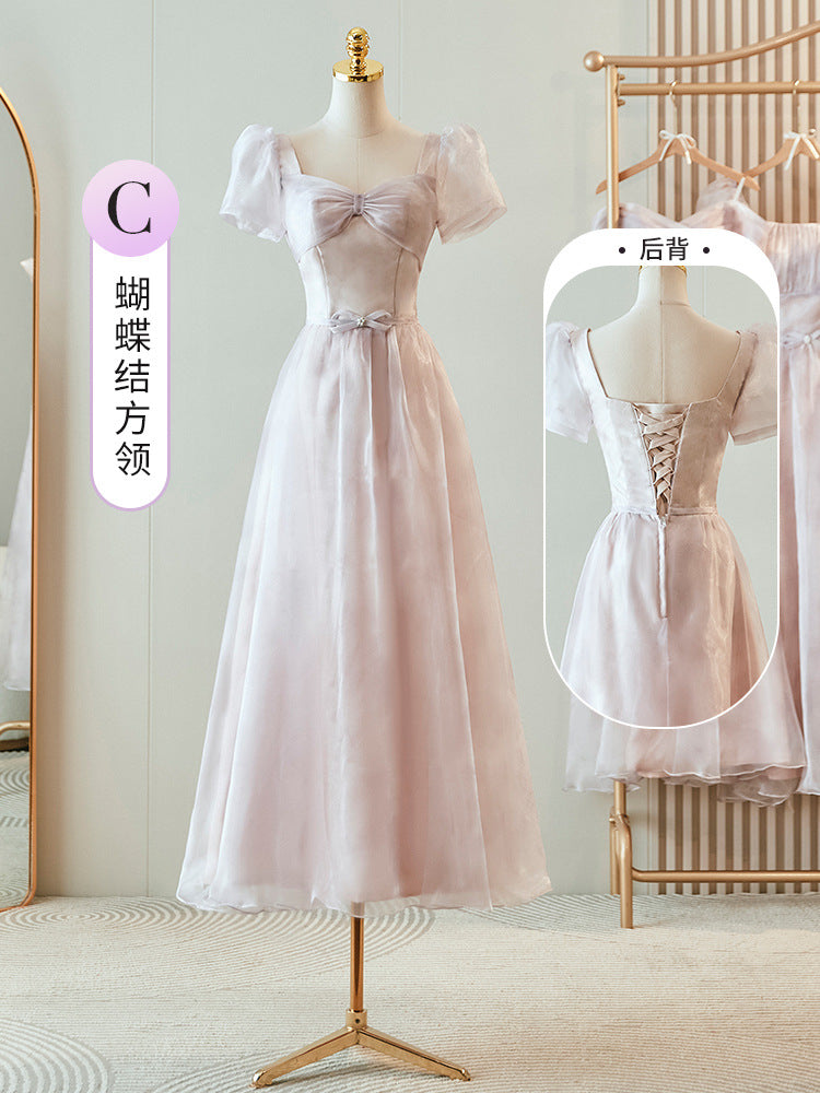 LOVERCCR Bridesmaid Dress New Wedding Summer Niche Senior Sisters Group Host Evening Dress Skirt Female Thin Elegant