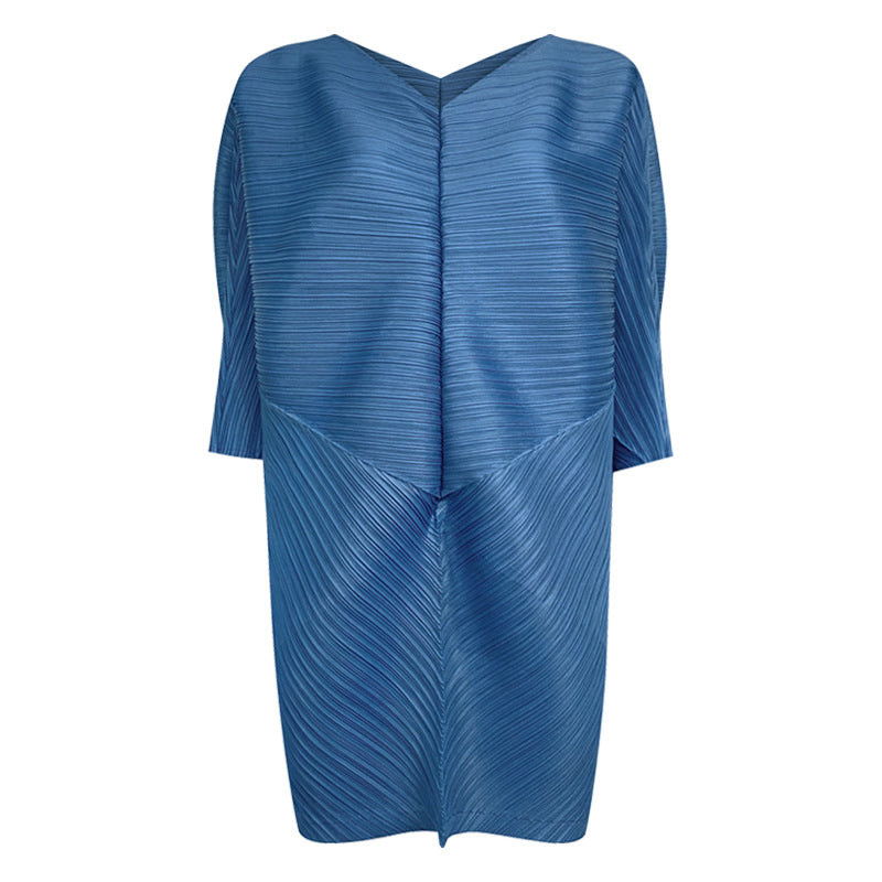 spring new bat sleeve design sense love top loose solid color medium and long splicing long sleeve t-shirt women