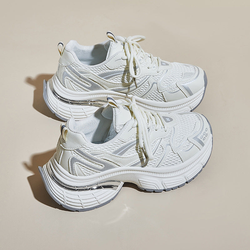 ins Korean version of the new dad shoes girl summer student sports running casual mesh height increase breathable D101