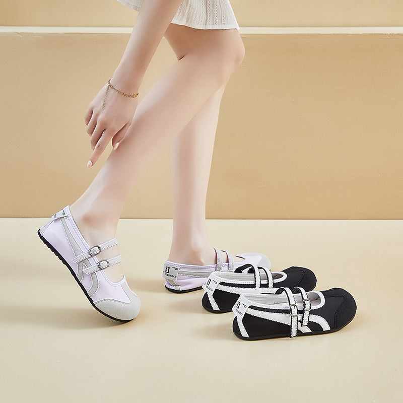 summer breathable new Mary Jane flat loafers round head casual comfortable cute sweet XT182