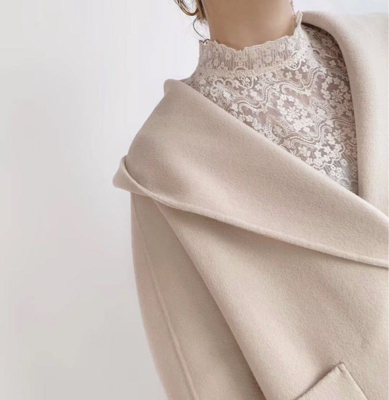 Autumn and winter new Popular-style shirt women's semi-turtleneck embroidered flower exquisite inner lace shirt super fairy mesh bottoming top