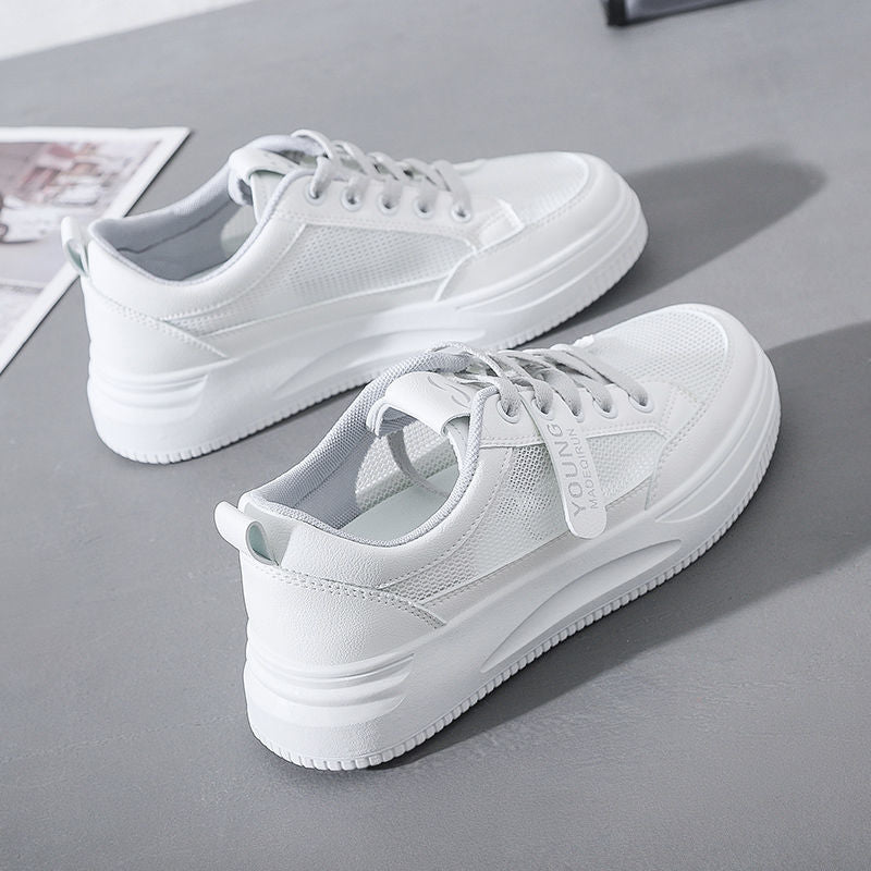 loveccr White Shoes Female New Running Shoes Ins Fashionable Ladies Shoes Korean Style Female Student Leisure Sneaker Fashion Sneakers