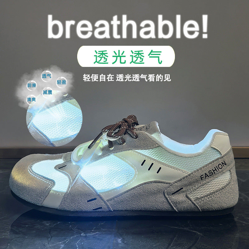 ins Korean version of the new lightweight German training little white shoes for women summer mesh breathable student flat bottom casual F128