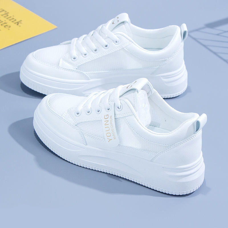 loveccr White Shoes Female New Running Shoes Ins Fashionable Ladies Shoes Korean Style Female Student Leisure Sneaker Fashion Sneakers