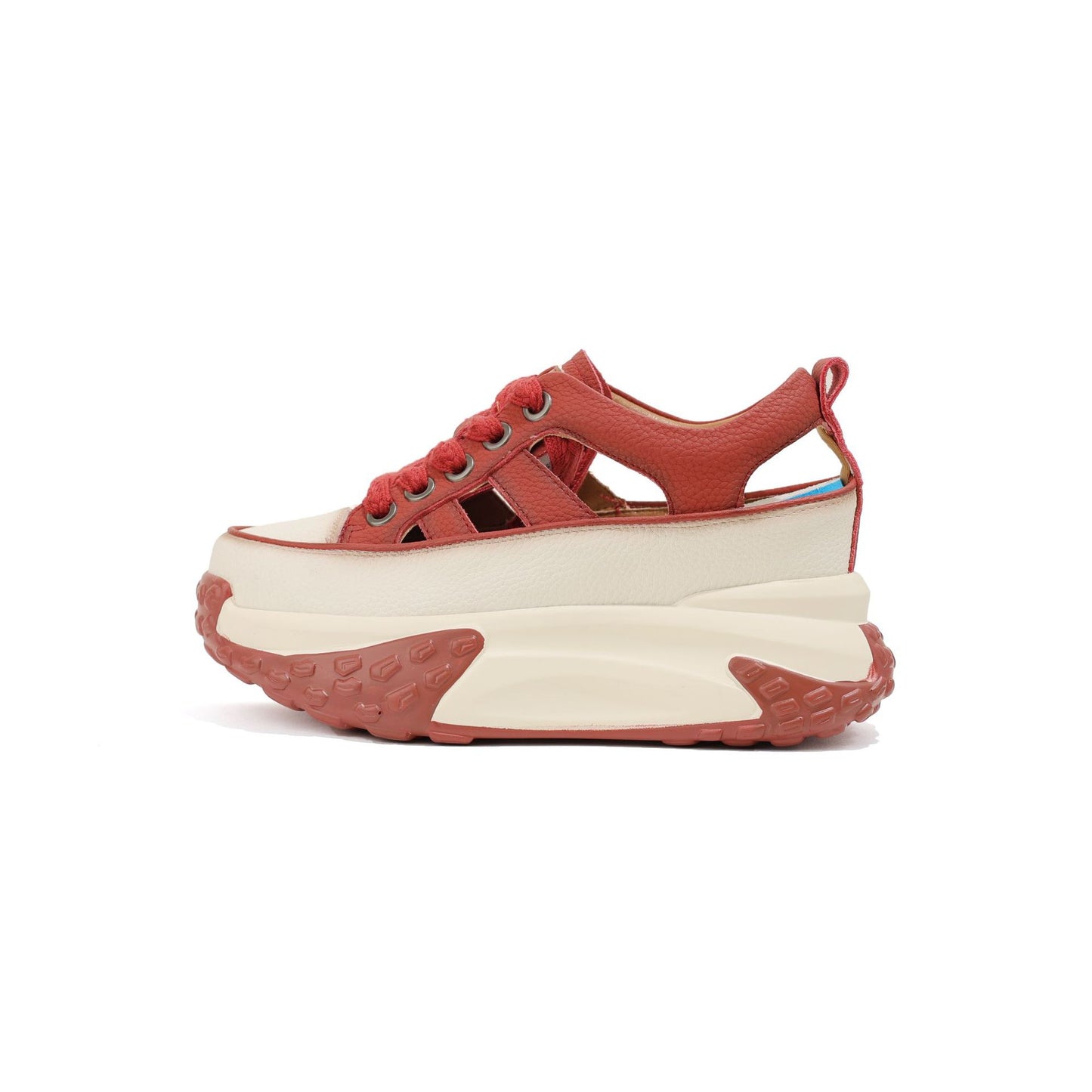 loveccr Small Casual Shoes for Women Summer New Versatile Thick Bottom Hollow out Dad Shoes Fashion Retro Sneaker