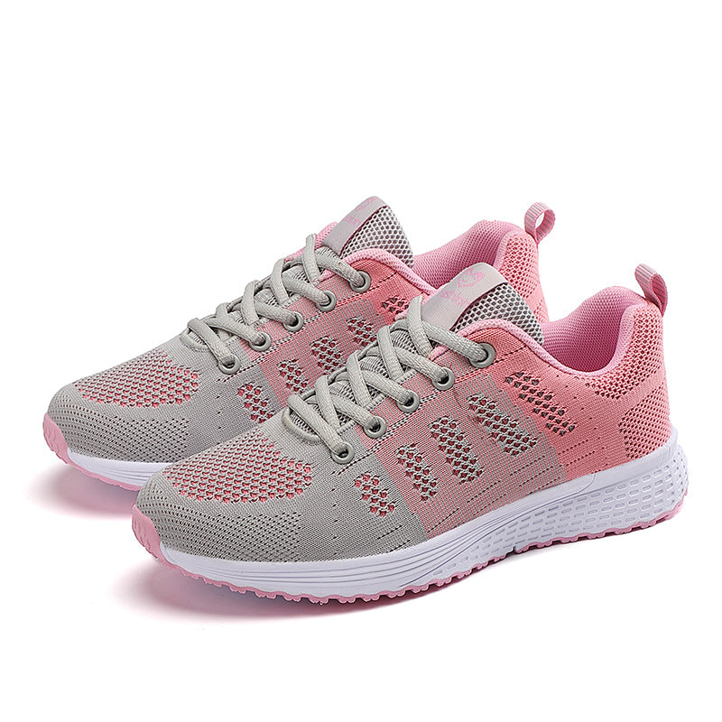loveccr Cross-Border plus Size Pinduoduo Outdoor Shoes Women's Delivery Sneaker Running Shoes Student Mesh Women's Shoes