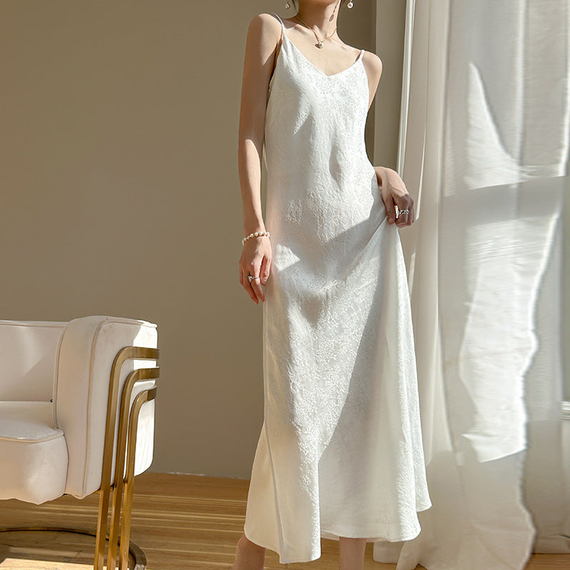 Chinese Style Sling Dress Summer Sexy New Chinese Style Dress Women's Texture Gentle High-Grade Dress