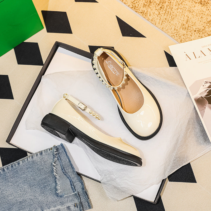 2025 Cowhide version~ New British style small leather shoes Mary Jane shoes niche design sense gentle loafers single shoes
