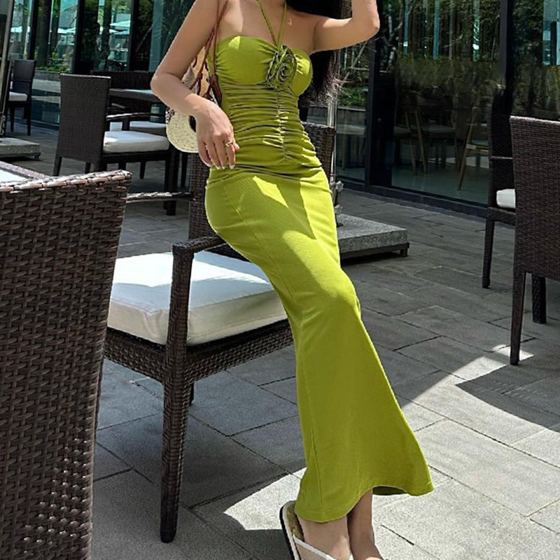 LOVECCR 2025 wind spring summer new cross-border explosive sexy Spice Girl suspender backless dress one piece hair