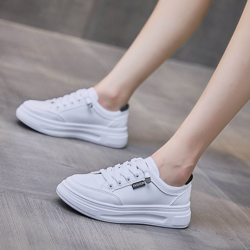 loveccr White Shoes Women's Summer New Mesh Shoes Breathable Mesh Versatile Thin Casual Platform Spring and Summer Sports Board Shoes