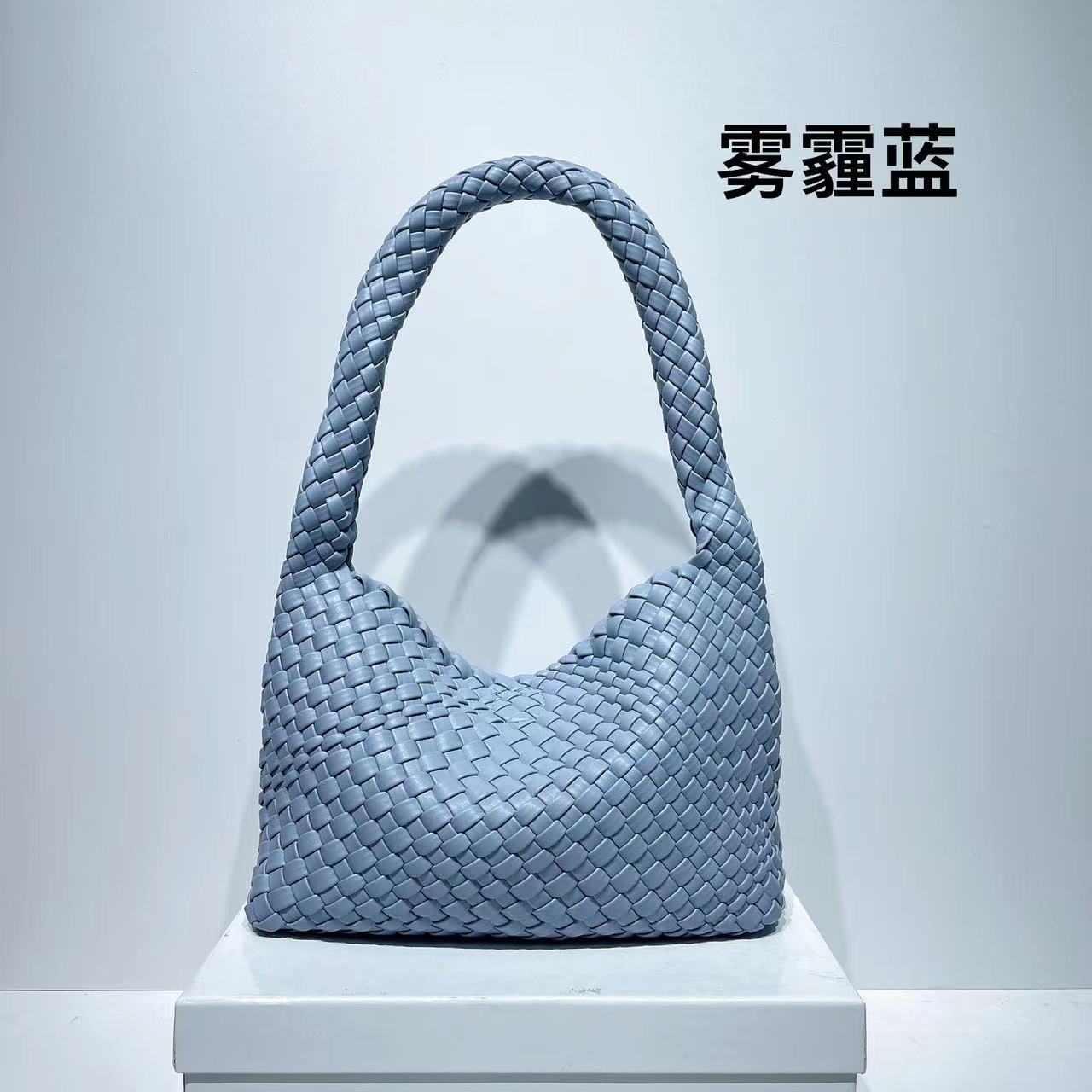 loveccr Niche Women Bag Hand-Woven Lunch Box Bag High-Grade Underarm Bag Women's Bag Cross-Border Portable Shoulder Bag