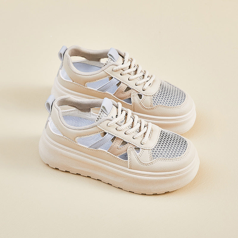 summer mesh white shoes new Korean version ins female students breathable height increase casual street shot board shoes KT310
