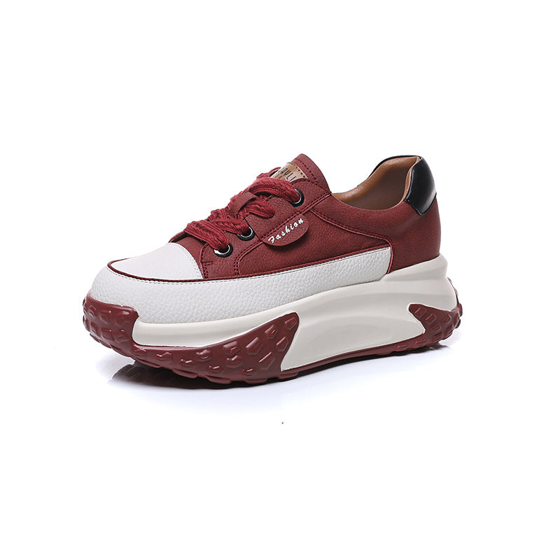 loveccr Small Casual Shoes for Women Summer New Versatile Thick Bottom Hollow out Dad Shoes Fashion Retro Sneaker