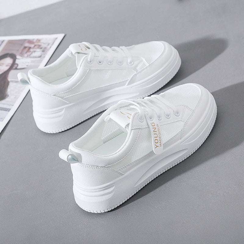 loveccr White Shoes Female New Running Shoes Ins Fashionable Ladies Shoes Korean Style Female Student Leisure Sneaker Fashion Sneakers