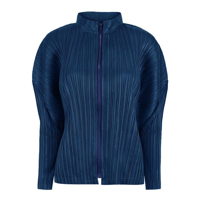 New Women's Jacket Top Long Sleeve Zipper Loose Casual Lantern Sleeve Shirt Nanyou Spring Women's Clothing