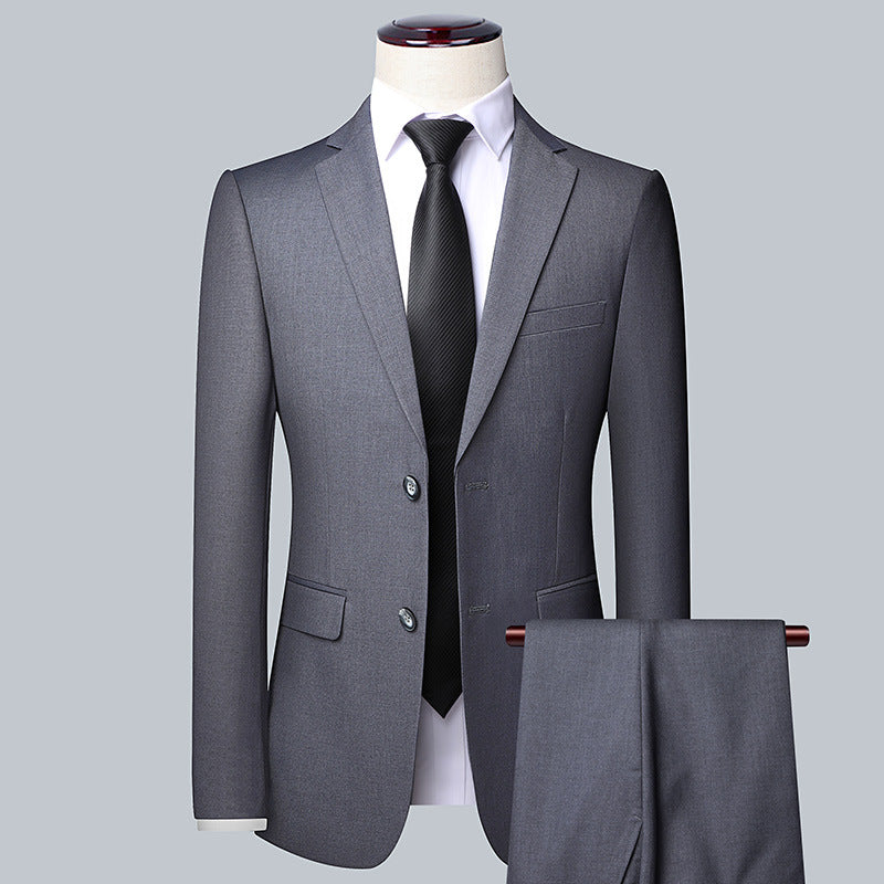 LOVECCR Men's Suit Set Three-Piece Korean Slim Suit Men's Business Professional Formal Wear Best Man Groom Wedding Suit