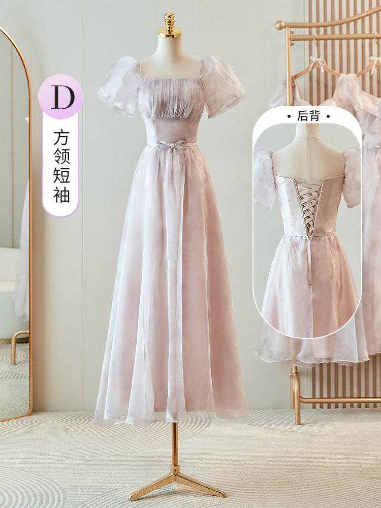 LOVERCCR Bridesmaid Dress New Wedding Summer Niche Senior Sisters Group Host Evening Dress Skirt Female Thin Elegant