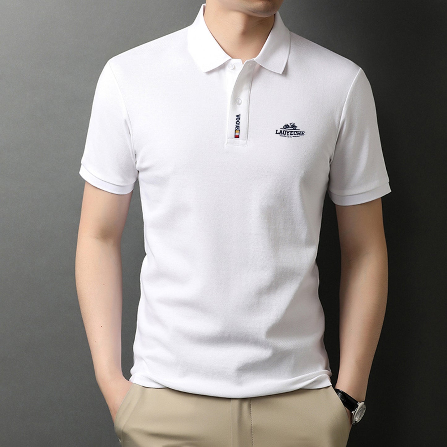 Men's Short-Sleeved Polo Shirt Summer T-shirt Business Casual Classic Men's High-Grade Temperament Lapel Men