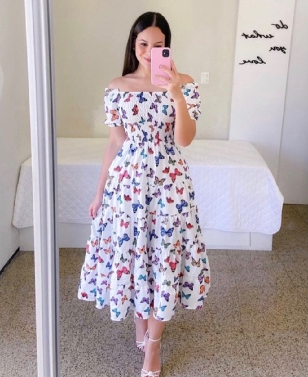 2025 New spring and summer new New 2025 dresses literary fresh printing fashion women's clothing