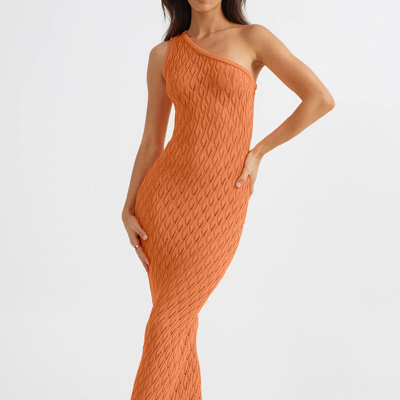 New Popular trade summer new women's clothing sexy spice girls hollow knitted dress stacked long blouse women