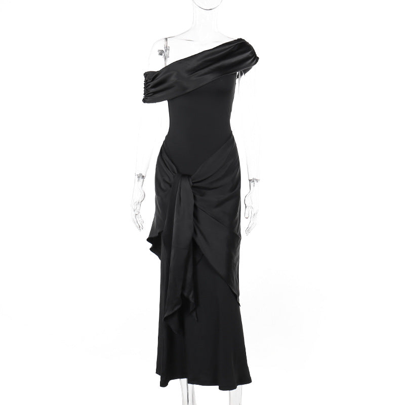 LOVERCCR Yj23706 Spring New Sexy Elegant Dress Fashionable Elegant Slim off-Shoulder Long Dress Dress