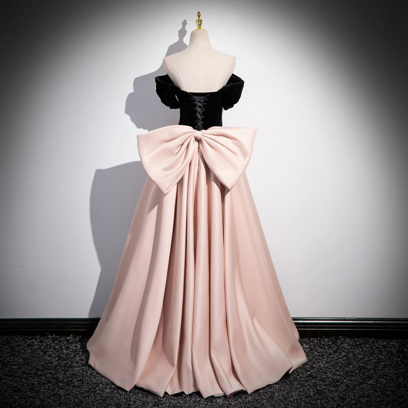 LOVERCCR Evening Dress High-End Affordable Luxury Niche Style High Sense Pink Banquet Annual Meeting Host Solo Vocal Music Art Test