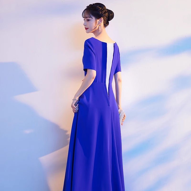 LOVECCR Red Chorus Group Costume Female Dress Modern Elegant Graceful Chorus Costume Summer Long Evening Dress