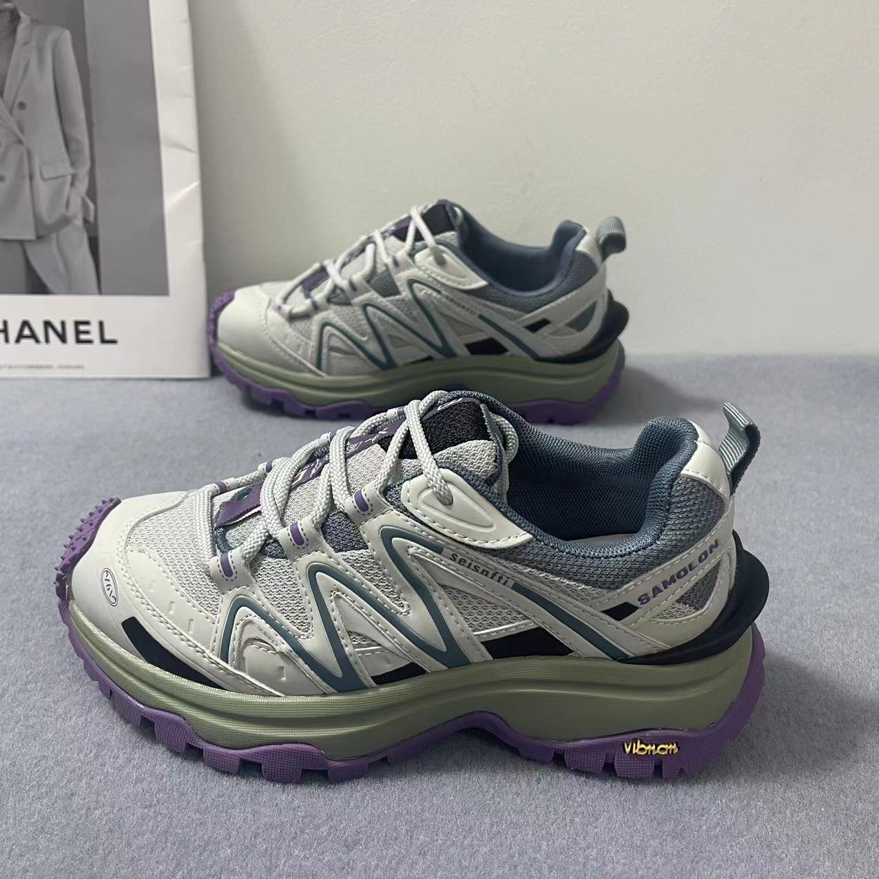 loveccr Outdoor Shoes Women's Casual Sports Climbing Shoes Breathable Running Shoes Autumn New Platform Casual Daddy Shoes