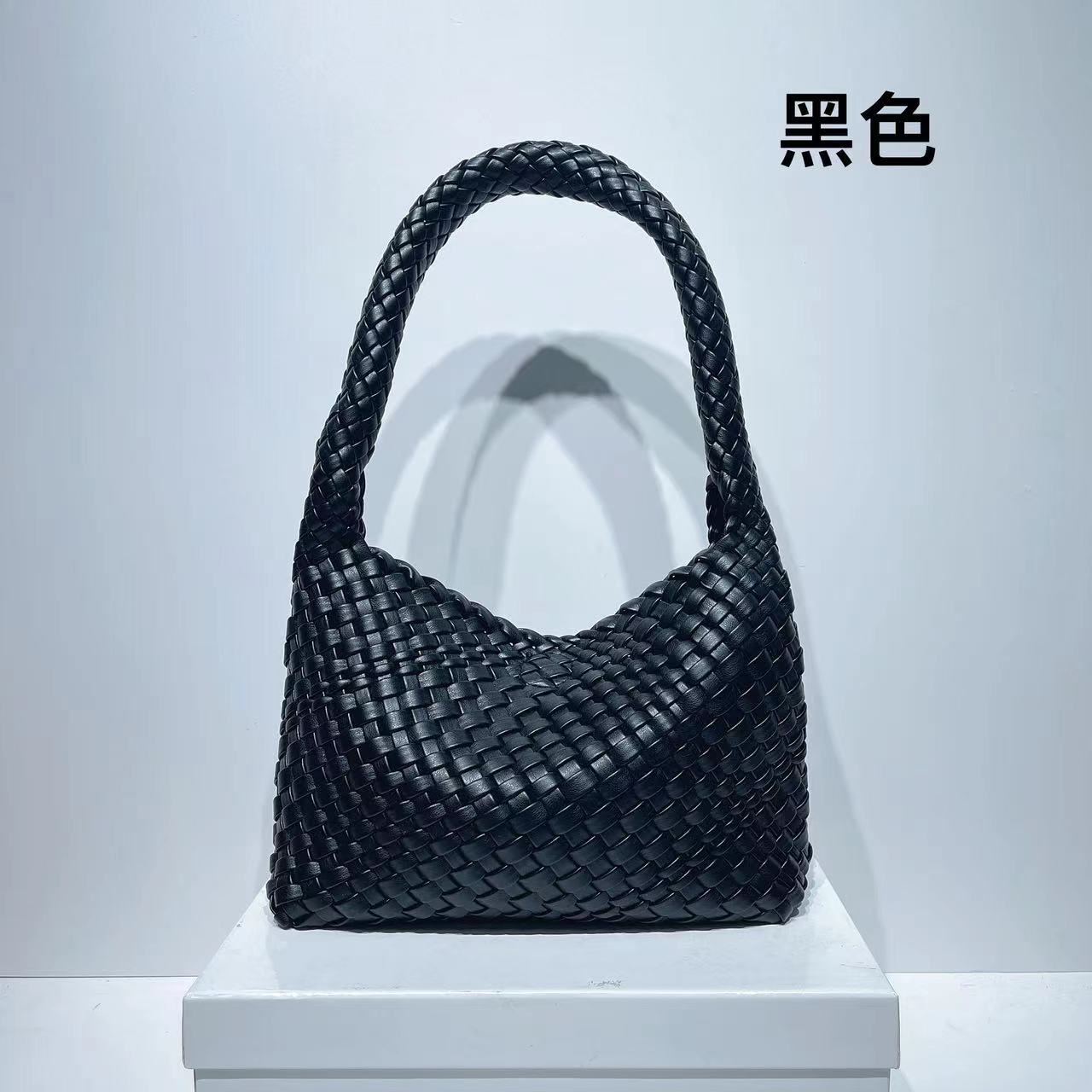 loveccr Niche Women Bag Hand-Woven Lunch Box Bag High-Grade Underarm Bag Women's Bag Cross-Border Portable Shoulder Bag