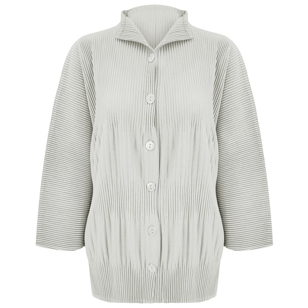 spring new thickened single-breasted shirt women's solid color pleated loose casual style with long-sleeved top