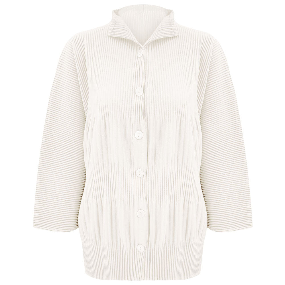 spring new thickened single-breasted shirt women's solid color pleated loose casual style with long-sleeved top