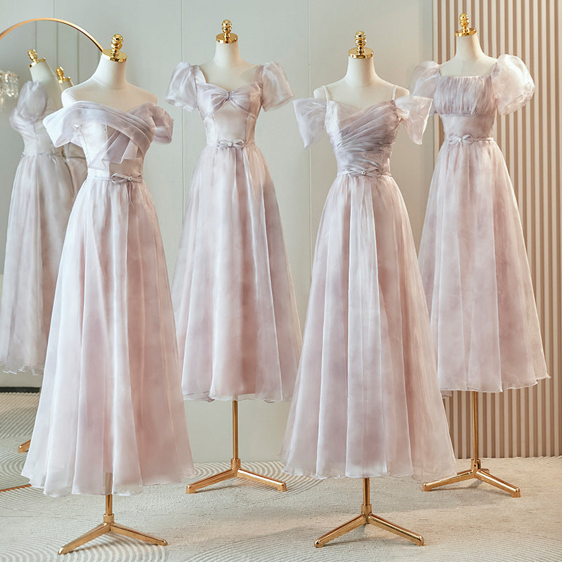 LOVERCCR Bridesmaid Dress New Wedding Summer Niche Senior Sisters Group Host Evening Dress Skirt Female Thin Elegant