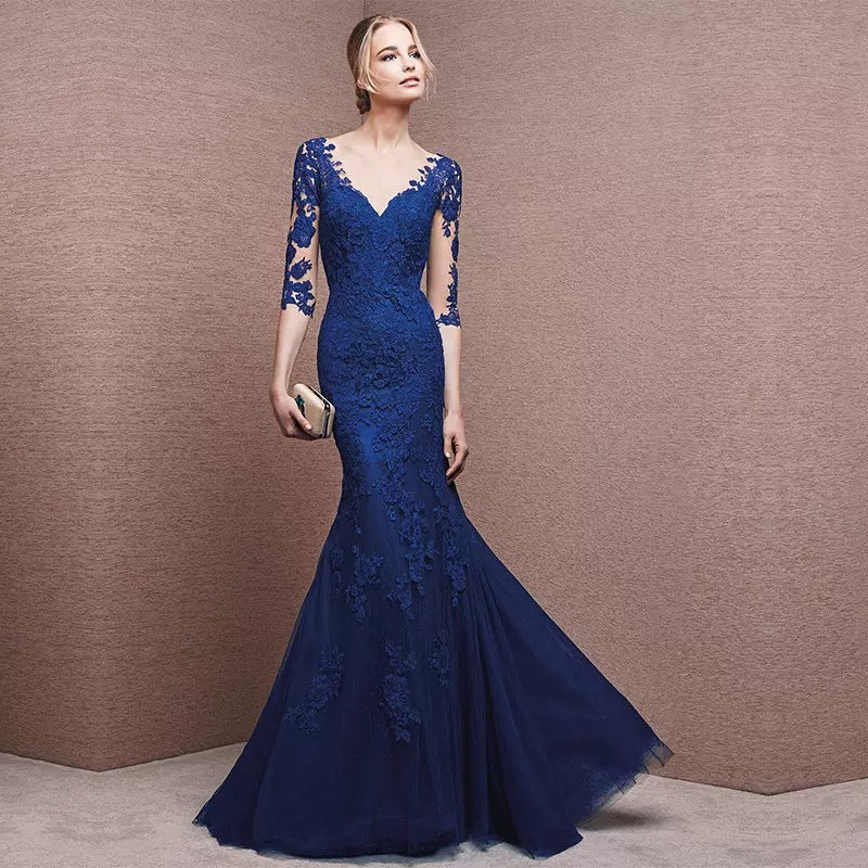 LOVECCR Evening Dress for Women 2022 New Simple and Elegant Dinner Party Host Dress Elegant Long Slimming Gorgeous Queen