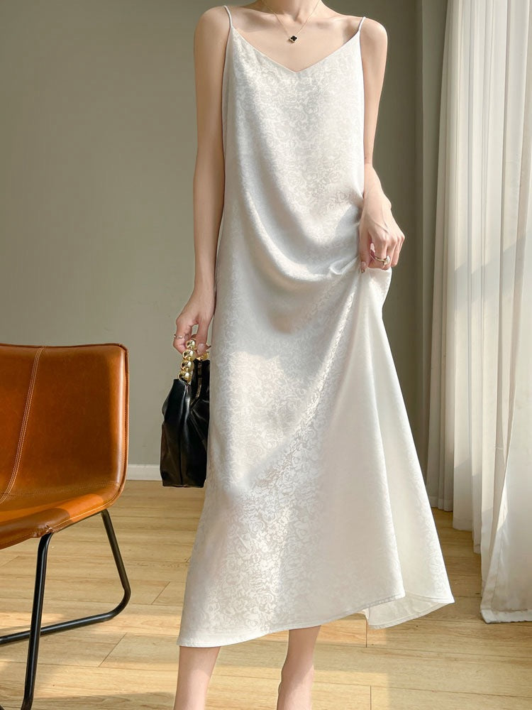 Chinese Style Sling Dress Summer Sexy New Chinese Style Dress Women's Texture Gentle High-Grade Dress
