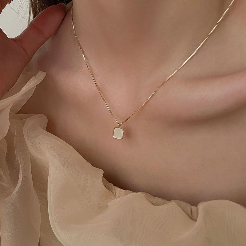 LOVECCR Light Luxury Minority Irregular Ins Water Drop Sterling Silver Necklace New Simple Advanced Clavicle Chain Girlfriend Gifts