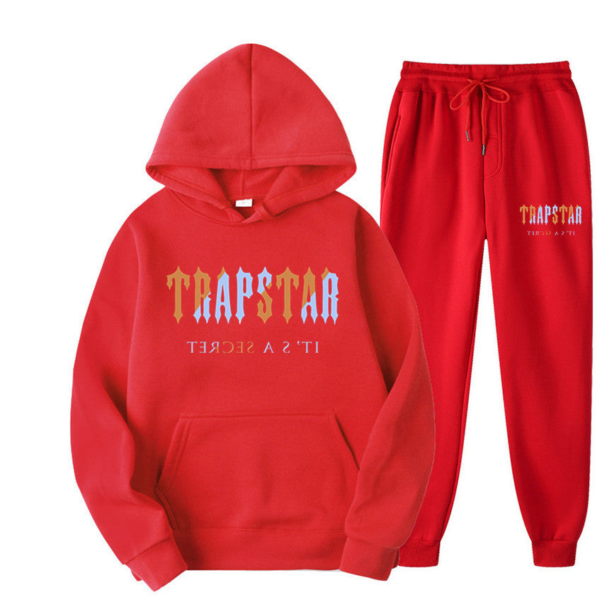 Cross-Border Ozon Independent Station Hot Sale European and American Fashion Brand Trapstar Printed Men's Sports Sweater Hoodie Suit