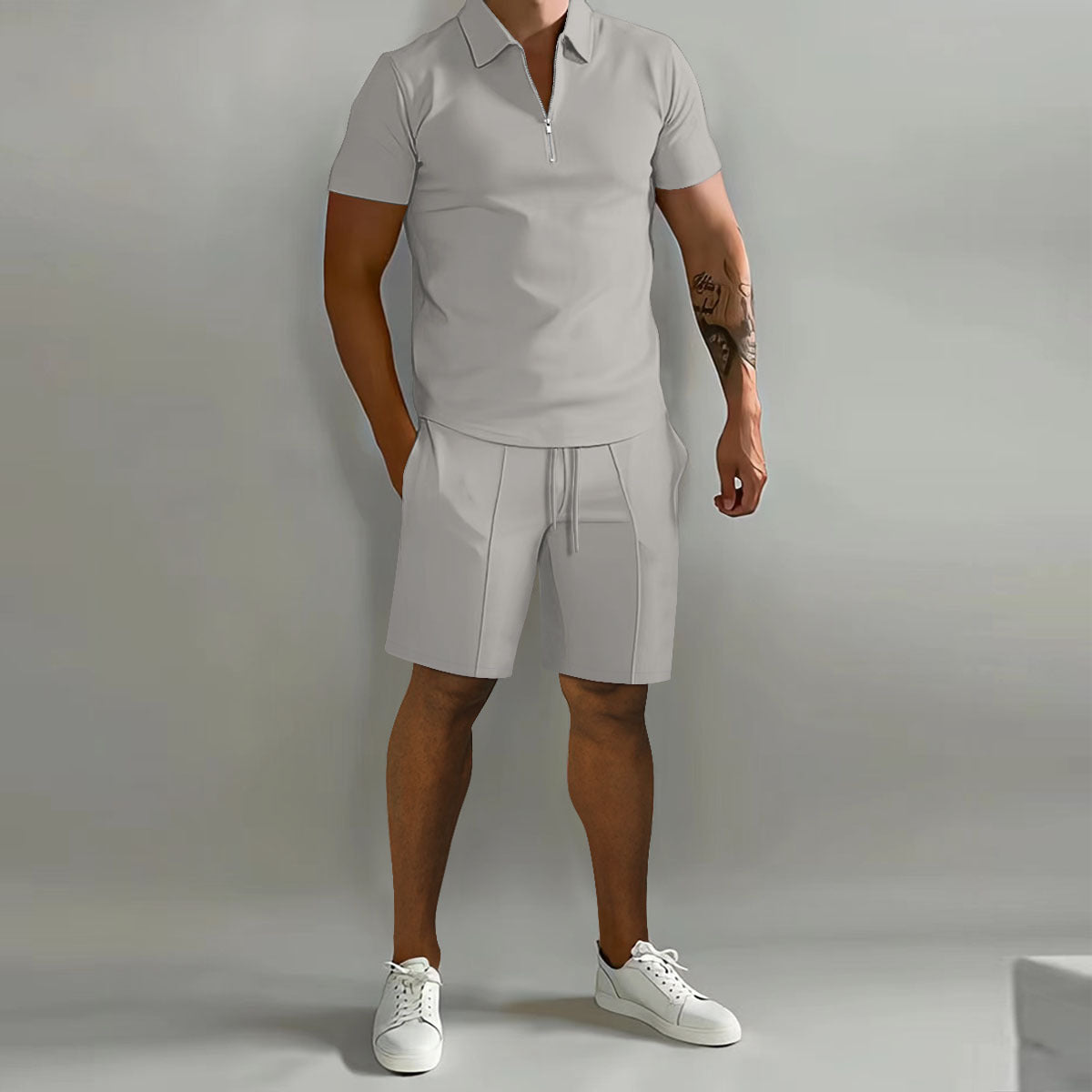 Summer Cross Border Men's Clothing Polo Casual Loose Short Sleeves Shorts Sports Suit