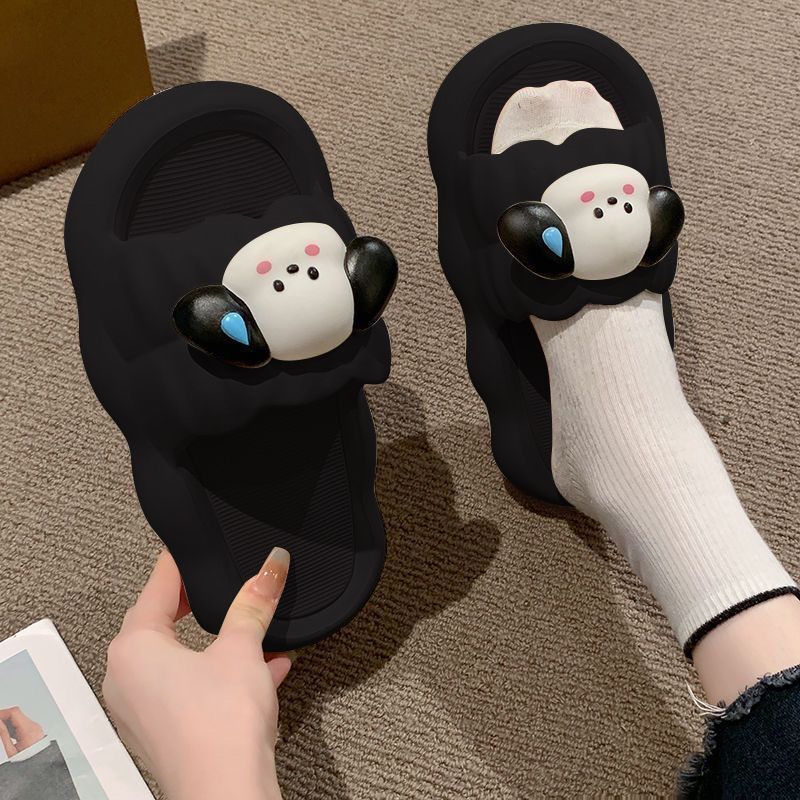 Women's Slippers Summer Cartoon Cute Indoor Home Bath Non-Slip Deodorant Couples Sandals Outerwear Women